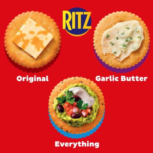 RITZ Crackers Entertaining Variety Pack with Original Everything and Garlic Butter Crackers Perspective: right