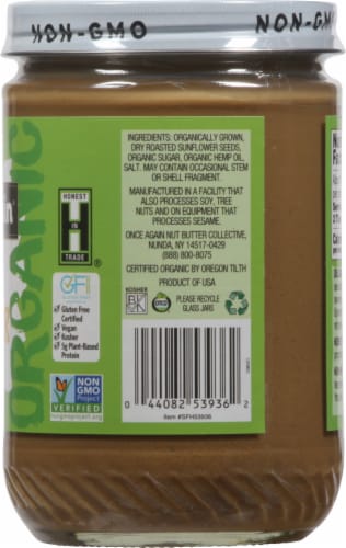 Once Again Organic Creamy Sunflower Hemp Butter Perspective: right