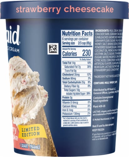 Lactaid® Lactose Free Strawberry Cheesecake Ice Cream Pint