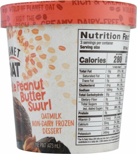 Planet Oat Chocolate Peanut Butter Swirl Frozen Dessert Perspective: right