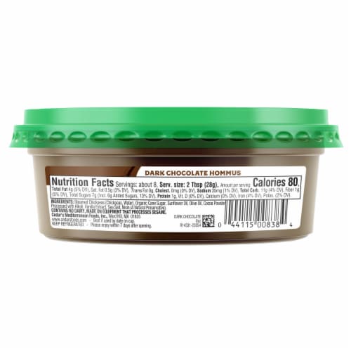 Cedar's Dark Chocolate Hummus Perspective: right
