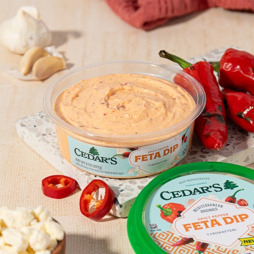 Cedar's Foods Spicy Pepper Feta Dip Perspective: right