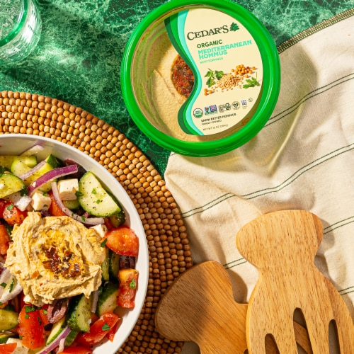 Cedar's Foods Topped Organic Mediterranean Hommus Perspective: right