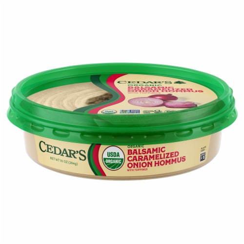 Cedar's Foods Topped Organic Balsamic Caramelized Onion Hommus Perspective: right