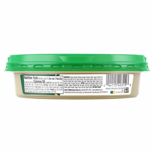 Cedar's Topped Organic Grecian Golden Hour Hummus Perspective: right