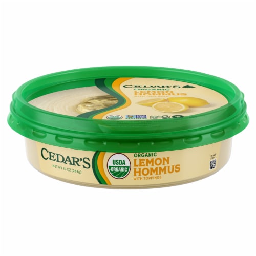 Cedar's Topped Organic Lemon Hummus Perspective: right
