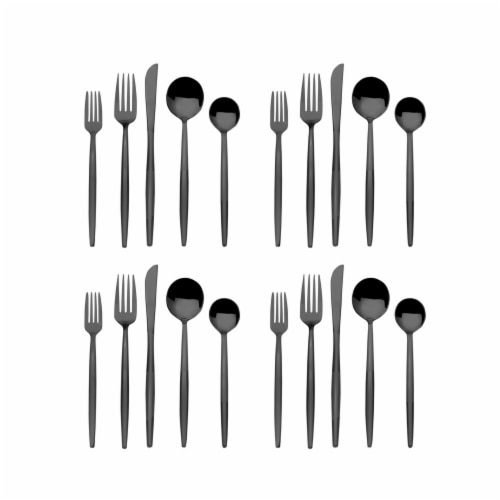 Towle Living Forged Shea Flatware Set - Noir Perspective: right