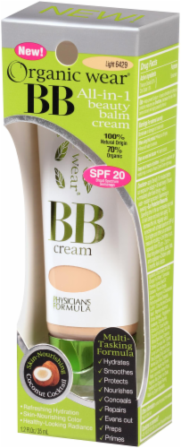Physicians Formula Organic Wear BB All-in-1 Beauty Balm Cream SPF 20 Light 6429 Perspective: right