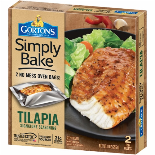 Gorton's® Simply Bake Signature Seasoning Tilapia Fillets Perspective: right
