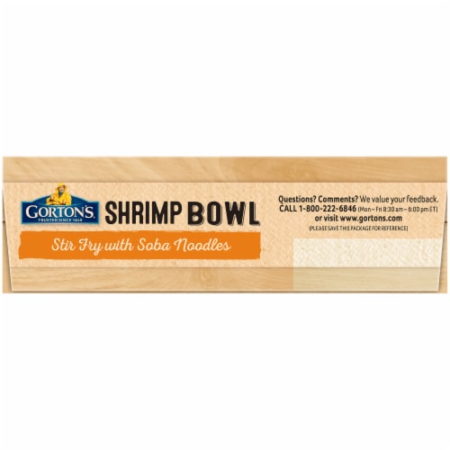 Gorton's Shrimp Bowl Stir Fry with Soba Noodles Perspective: right