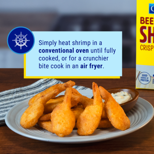 Gorton’s Beer Battered Whole Shrimp, Battered Tail-On Shrimp, Frozen Perspective: right