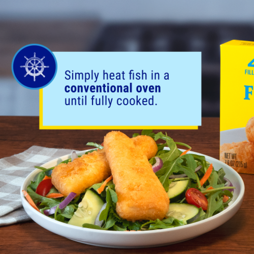 Gorton’s Crispy Battered Fish Fillets, Wild Caught Flounder, Frozen Perspective: right