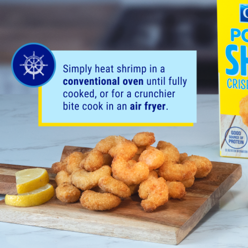 Gorton’s Popcorn Shrimp, Whole Tail-Off Shrimp, Breaded with Crunchy Panko Breadcrumbs, Frozen Perspective: right