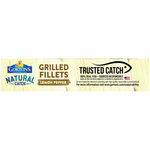 Gorton's Natural Catch Lemon Pepper Grilled Fish Fillets 2 Count Perspective: right