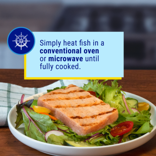Gorton’s Flame Grilled Salmon Classic Style, Wild Caught Salmon, Frozen Perspective: right