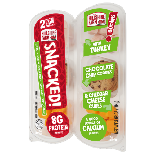 Hillshire Farm® SNACKED! Turkey Cheddar Cheese and Chocolate Chip Cookies Snack Packs Perspective: right