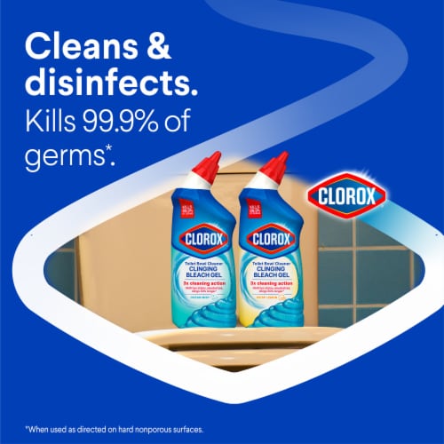 Clorox Ocean Mist Clinging Bleach Gel Toilet Bowl Cleaner Perspective: right