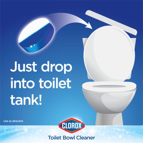 Clorox Ultra Clean Bleach and Blue Rain Clean Toilet Tablets Perspective: right