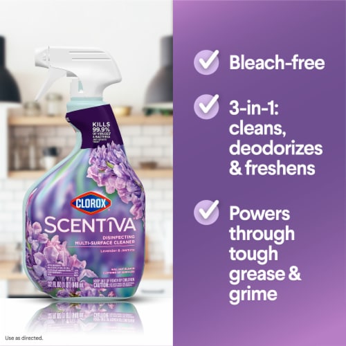 Clorox Scentiva Disinfecting Multi-Surface Cleaner Lavender and Jasmine Perspective: right