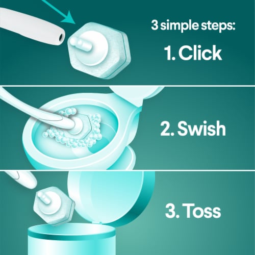 Clorox ToiletWand Disinfecting Refills Rainforest Rush Disposable Wand Heads Perspective: right