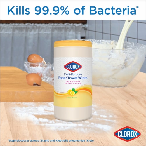 Clorox Lemon Verbena Scent Paper Towel Wipes Perspective: right