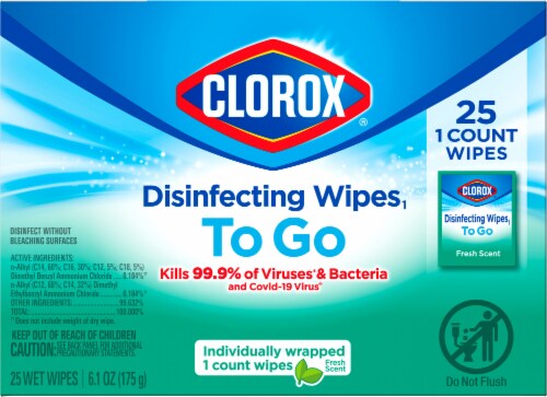Clorox On to Go Disinfecting Wipes Perspective: right