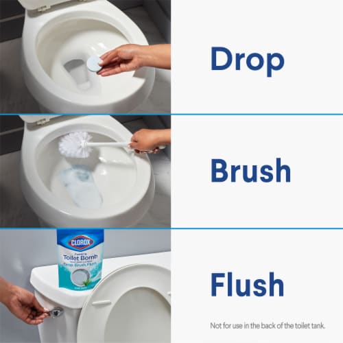 Clorox Bleach Free Fresh Scent Foaming Toilet Bomb Toilet Bowl Cleaner Perspective: right