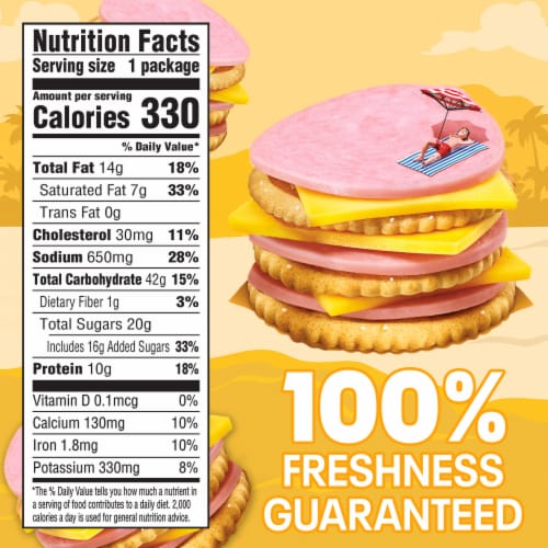 Lunchables Ham & American Cheese Cracker Stacker Kids Lunch Meal Kit Perspective: right