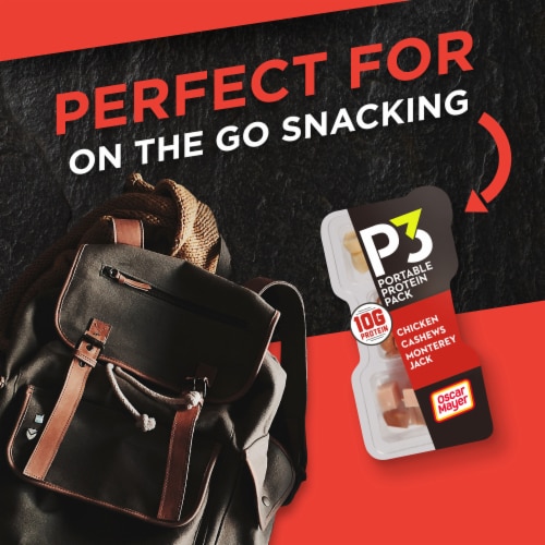 P3 Portable Protein Snack Pack with Chicken Cashews & Monterey Jack Cheese Perspective: right