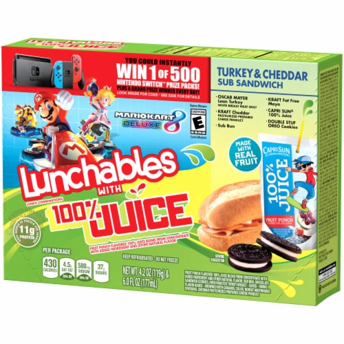 Lunchables Turkey & Cheddar Cheese Sub Sandwich Meal Kit Perspective: right