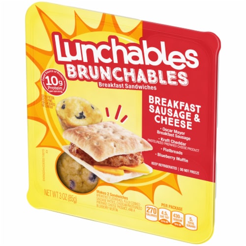 Lunchables Brunchables Breakfast Sausage and Cheese Sandwiches Perspective: right