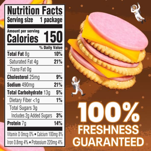 Lunchables Ham & Cheddar Cheese with Crackers Snack Kit Perspective: right