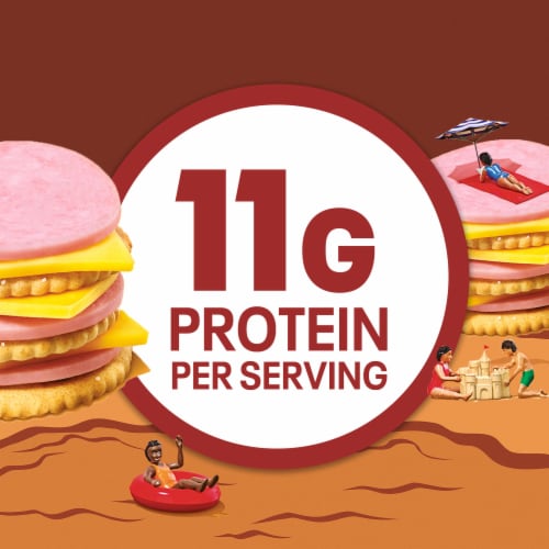 Lunchables Ham & American Cheese Cracker Stackers Snack Kit Chocolate Sandwich Cookies Perspective: right