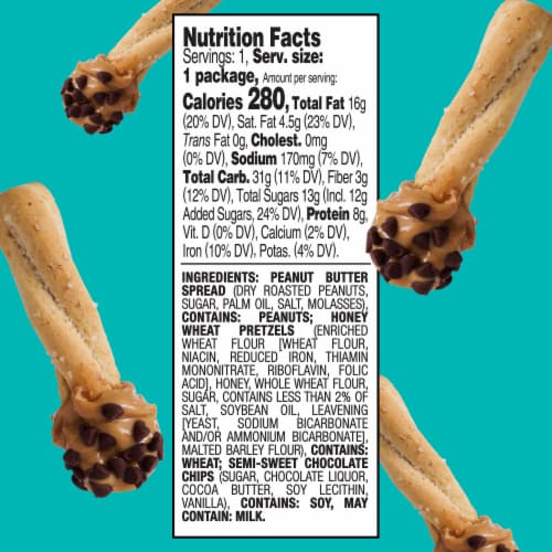 Lunchables Dunkables Pretzel Twists with PB Spread & Choco Chips Perspective: right