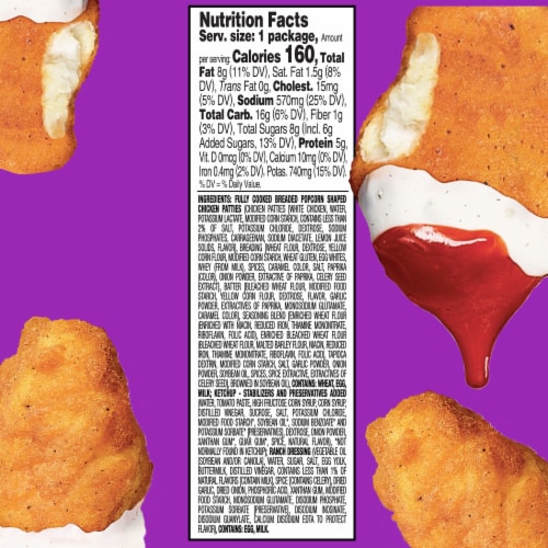 Lunchables Dunkables Chicken Poppers with Ranch & Ketchup-Style Dip Perspective: right