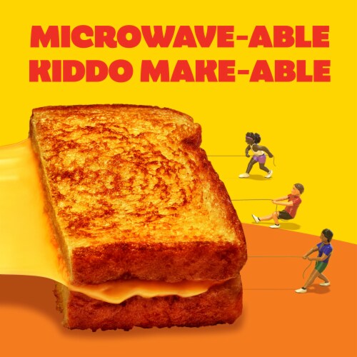 Lunchables Crispy Grilled Cheesies, Original Cheese Sandwiches, 2 Pack, Box Perspective: right