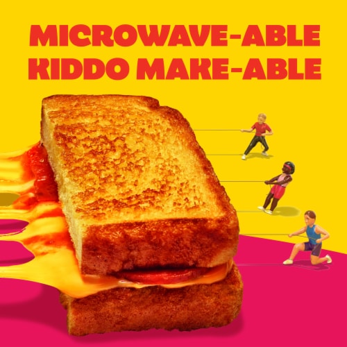 Lunchables Crispy Grilled Cheesies, Pepperoni Pizza Sandwiches, 2 Pack, Box Perspective: right