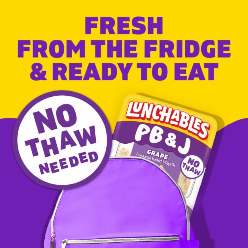 Lunchables PB&J Peanut Butter Sandwich & Grape Dip, Pack Perspective: right