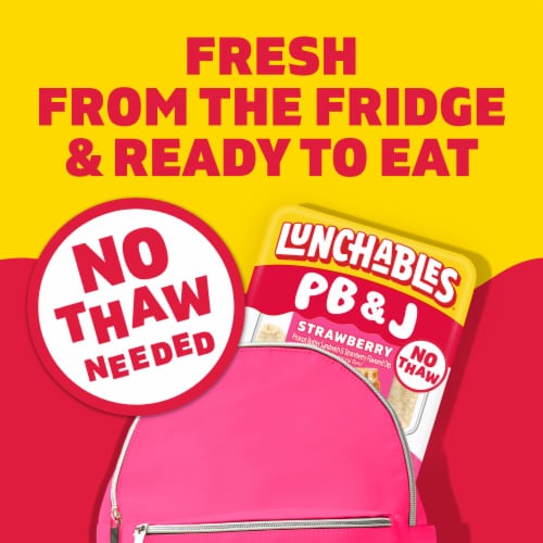 Lunchables PB&J Peanut Butter Sandwich & Strawberry Flavored Dip Perspective: right