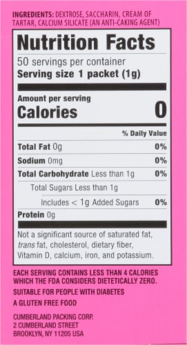 Sweet 'N Low Zero Calorie Sweetener Packets Perspective: right