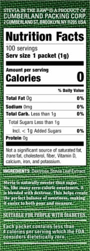 Stevia In The Raw Zero Calorie Sweetener Perspective: right