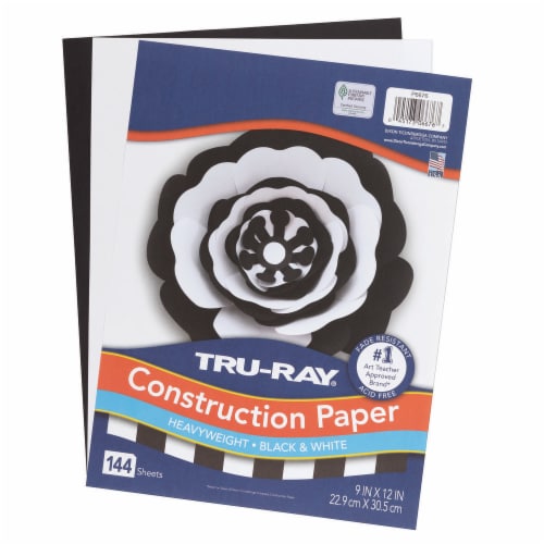 Tru-Ray® Black & White Construction Paper Perspective: right