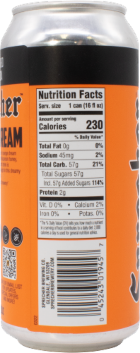 Sprecher Orange Dream Soda Perspective: right