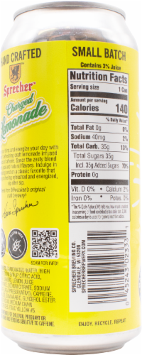 Sprecher™ Sparkling Caffeinated Lemonade Natural Can Perspective: right