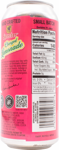 Sprecher® Sparkling Caffeinated Strawberry Lemonade Can Perspective: right