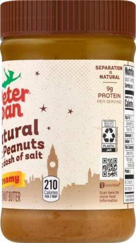 Peter Pan Natural Creamy Peanut Butter Perspective: right