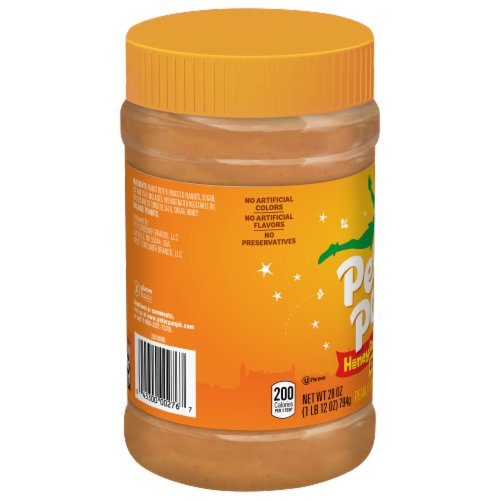 Peter Pan Creamy Honey Roast Peanut Butter Spread Made with Roasted Peanuts Perspective: right