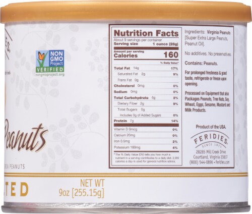 Feridies® Unsalted Virginia Peanuts Perspective: right