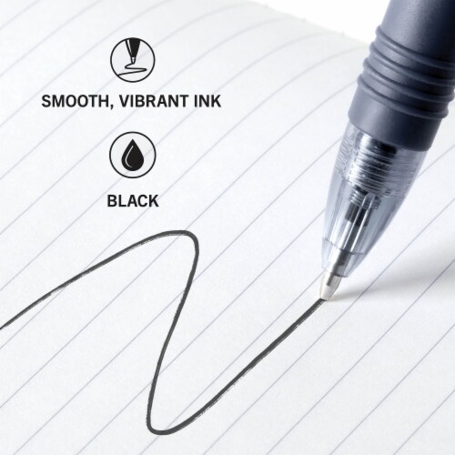 Z-Grip Retractable Ballpoint Pen, Medium Point, 1.0mm, Black Ink, Clear Barrel Perspective: right