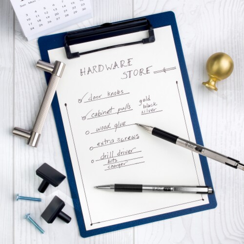 Zebra G-301 Stainless Steel Retractable Gel Pen, 0.7mm, Black Ink, 4-Pack Perspective: right
